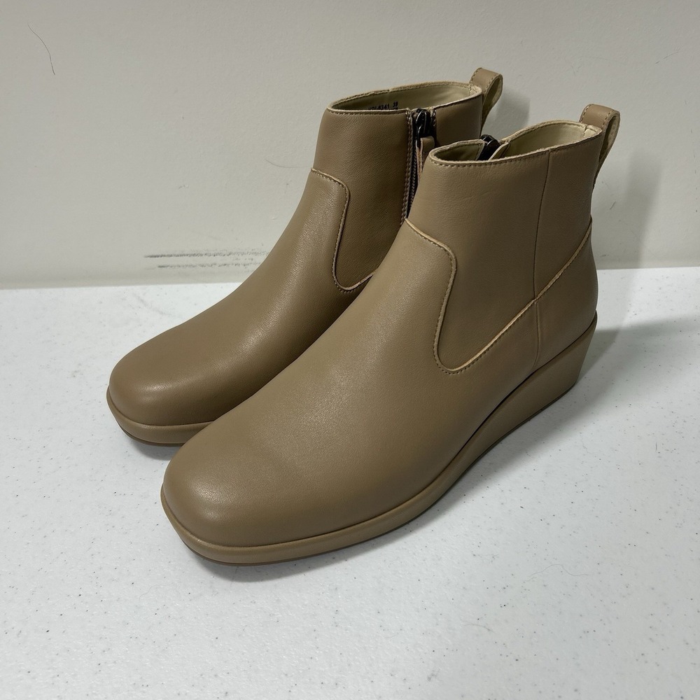 Alegria Boots Women's 8 US Haldi Ankle Bootie EU 39 Beige Leather EUC